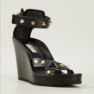 Brand new Balenciaga studded wedge sandals